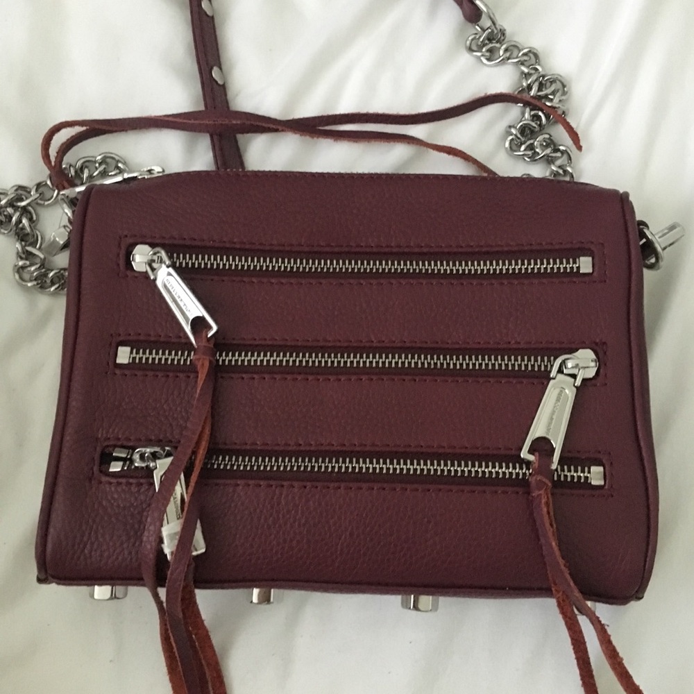 Rebecca Minkoff Maroon Mini 5 Zip